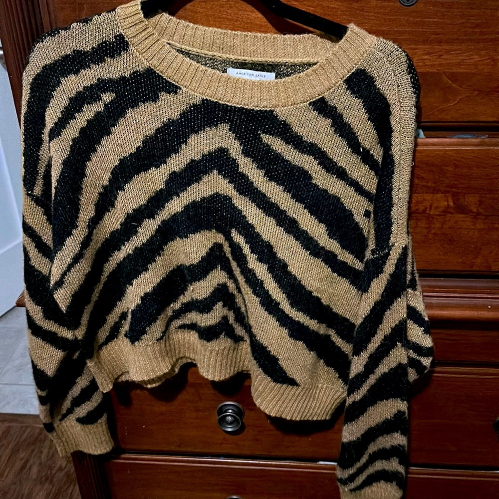 Cropped Tiger stripe sweater